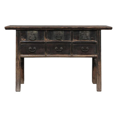 Fulin 150 Year Antique Elm Timber Oriental Console Table, 240cm