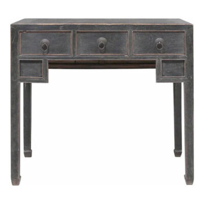An Man 130 Year Antique Elm Timber Oriental Console Table, 98cm