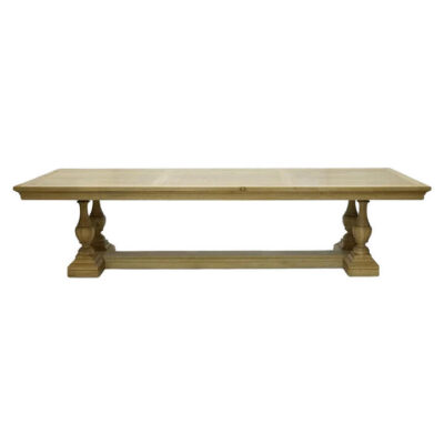 Willowgrove Oak Timber Pedestal Dining Table, 300cm, Natural