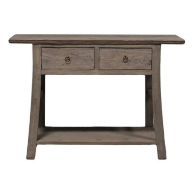 Yuntai 130 Year Antique Elm Timber Oriental Console Table, 121cm