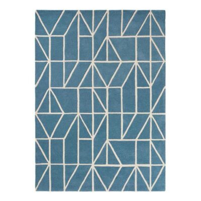 Scion Viso Hand Tufted Designer Wool Rug, 350x250cm, Denim