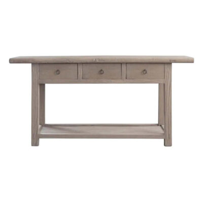 Yuntai Antique Elm Timber Oriental 3 Drawer Console Table, No.1122, 170cm