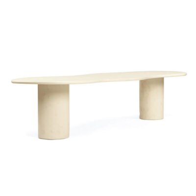 Elvano Micro Cement Organic Dining Table, 350cm, Latte