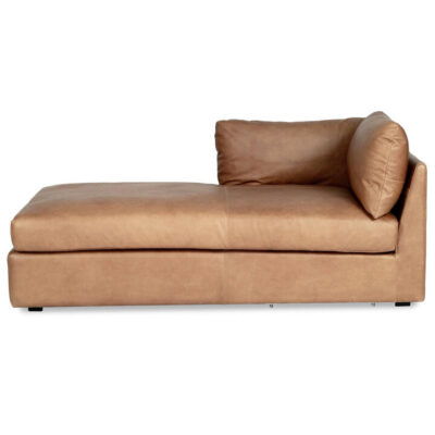 Elridge Leather Modular Sofa Unit, LHF Chaise, Saddle Brown