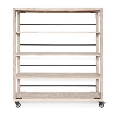 Sabina Pine Timber Display Shelf, White Wash