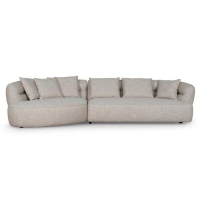 Vose Fabirc Modular Corner Sofa, 2.5 Seater with LHF Chaise, Beige