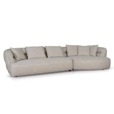 Vose Fabirc Modular Corner Sofa, 2.5 Seater with RHF Chaise, Beige