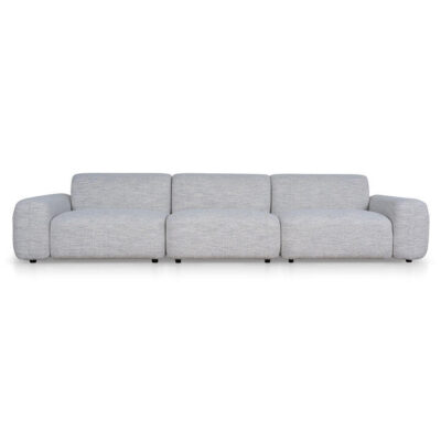Nerossa Fabric Sofa, 4 Seater, Fog Grey