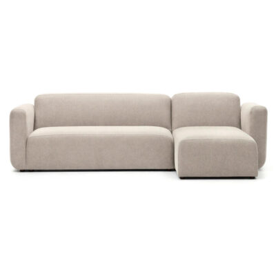 Eonova Fabric Modular Corner Sofa, 2 Seater with Chaise, Beige