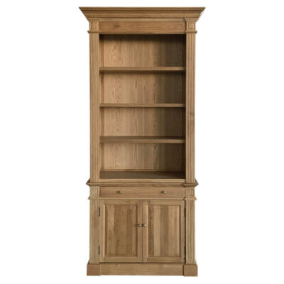 Dundee Oak Timber Bookcase, 108cm, Natural Oak