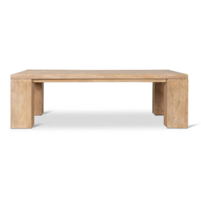 Nazia Elm Timber Dining Table, 300cm