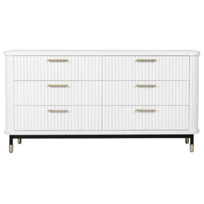 Sophia Wooden 6 Drawer Chest, White