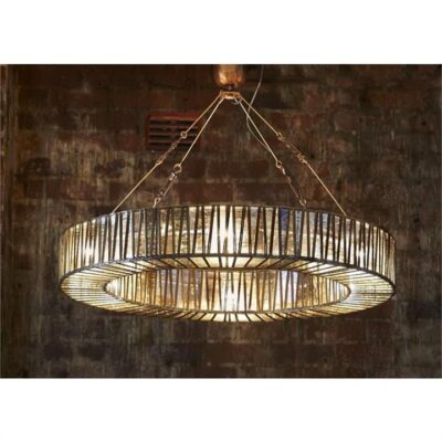 Chelton Metal & Glass Ring Pendant Light, Large
