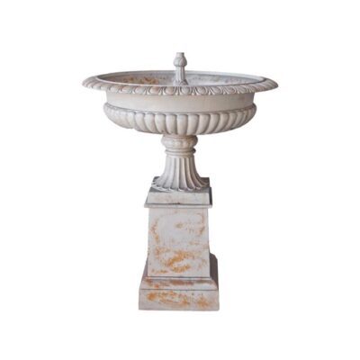 Toulouse Self Contained Cast Iron Garden Fountain, Antique White