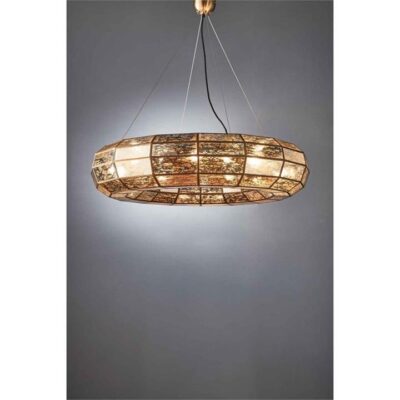 Victoria Metal & Glass Pendant Light, Large