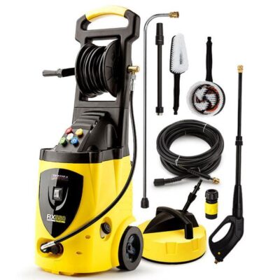 JET-USA RX550 Electric High Pressure Washer 3500PSI Ultimate Pack, 5 Nozzles, Spin & Wheel Brush, Deck Cleaner, Turbo Head, Angled Lance, 30M Hose Reach
