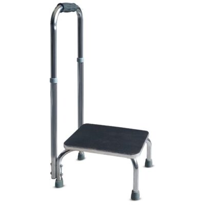 EQUIPMED Bath and Shower Assistance Step Mobility Aid, 150kg Max Capacity, with Handle Height Adjustment