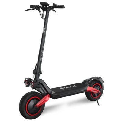VALK Primal 9 Dual Motor Electric Scooter, 1600W, AU Compliant, for Extreme Hill Climbing, Black/Red