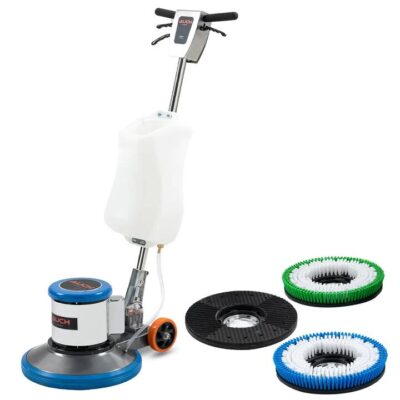 AUCH 17" Commercial Scrubber & Polisher, Hard Floor Buffer, Carpet Cleaner, 12L Solution Tank, 2 Brushes