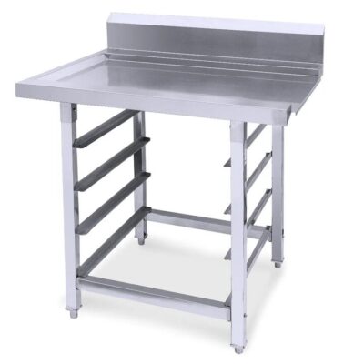 EUROCHEF Left Side Exit Table for Commercial Dishwasher, Stainless Steel for Restaurant, Cafe, Kitchen