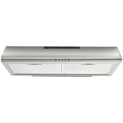 EUROCHEF 60cm Fixed Stainless Steel Rangehood, Quiet 3-Speed, 4-Layer Dishwashable Filters, Halogen Lights EFR60S