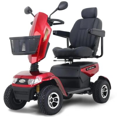 Equipmed ProRider Ultra Large-sized, High Power, Strong Climber, Varied Terrain, 200kg Capacity Mobility Scooter - Red