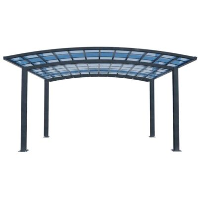 SHADE SHIELD Arched Double Carport 6.0m x 5.5m x 2.98m, Aluminium Alloy Frame, Polycarbonate Roof, Shelter for Car or Outdoor Living