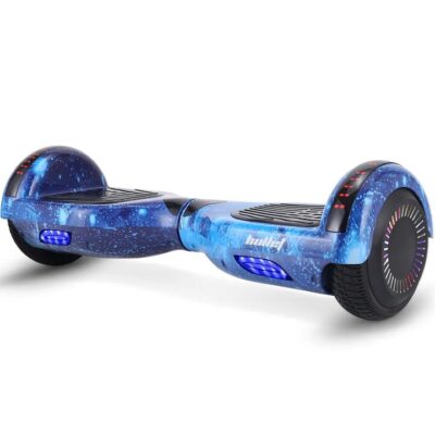 BULLET SX-2000 Hoverboard Scooter, 500W Brushless, Superior Self Balancing System, UL Certified, LED Lights, Blue Galaxy